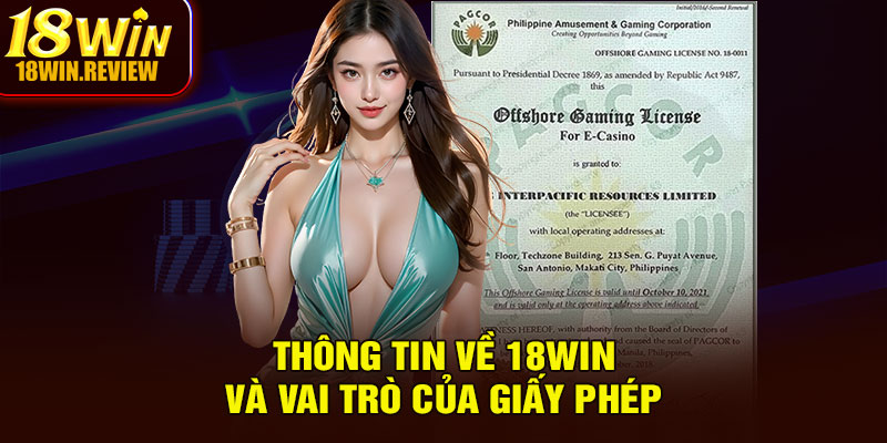 Thông tin về 18WIN và vai trò của giấy phép